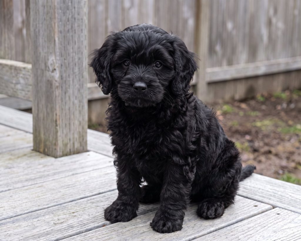 Barney, a Mini F1B Black Cavapoo puppy available from Everpine