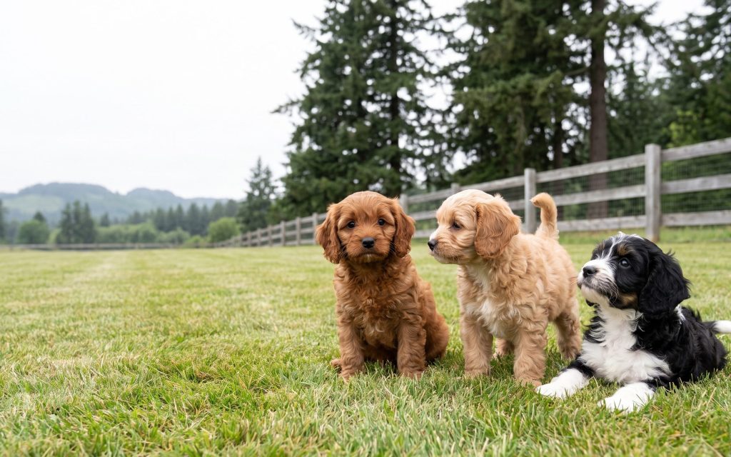 Cavapoo puppy raised by Everpine in Portland, Oregon