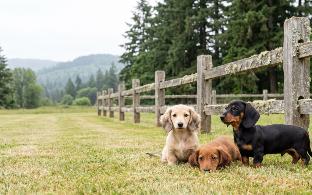 Dachshund puppy raised by Everpine in Portland, Oregon