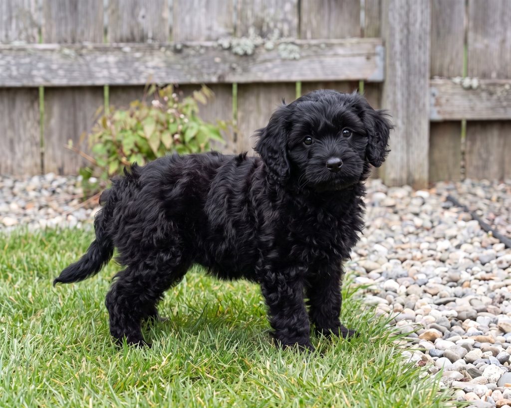 Finn, a Toy F1B Black Cavapoo puppy available from Everpine
