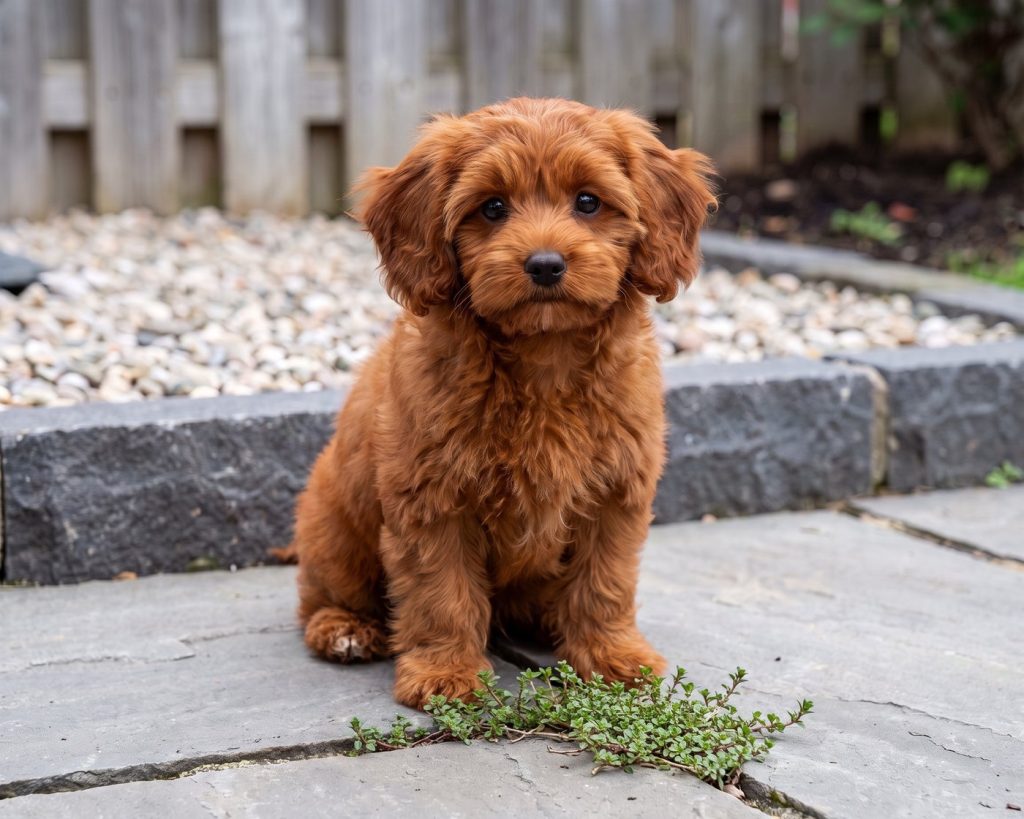 Luna, a Mini Red Maltipoo puppy available from Everpine