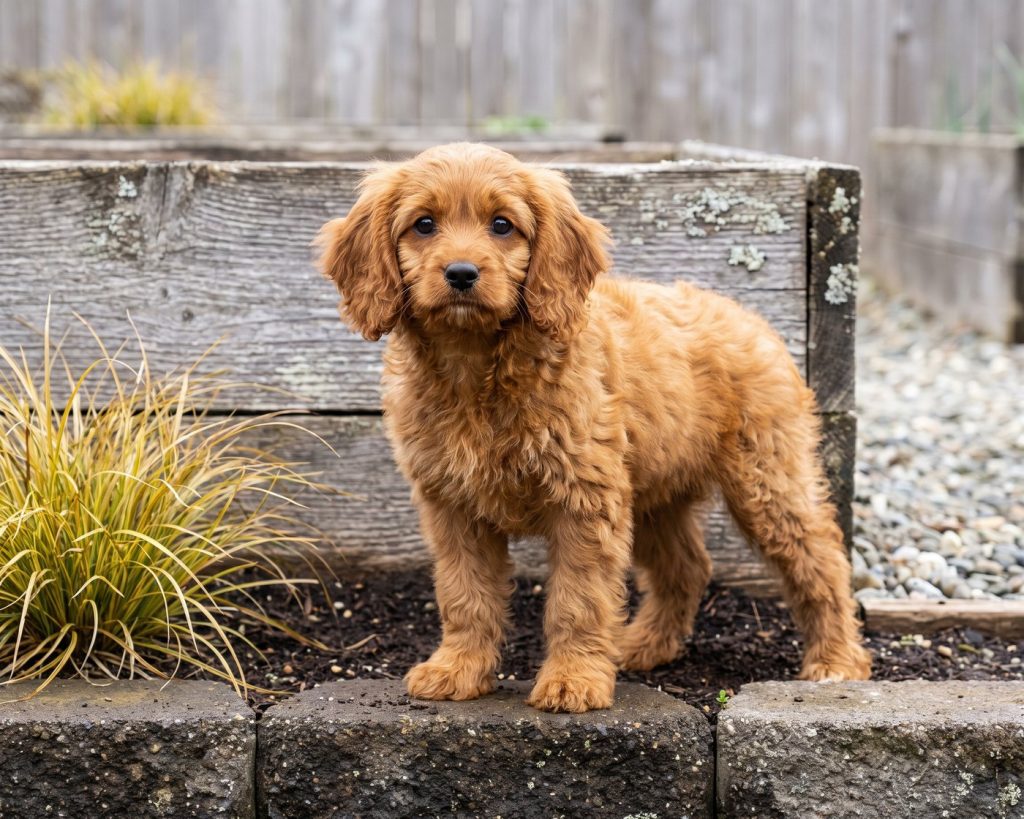 Marigold, a Toy F1 Red/Ruby Cavapoo puppy available from Everpine