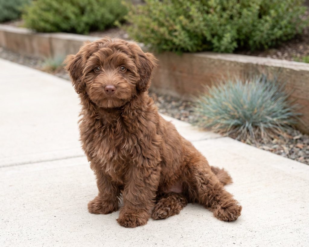 Pepper, a Mini Chocolate/Brown Maltipoo puppy available from Everpine