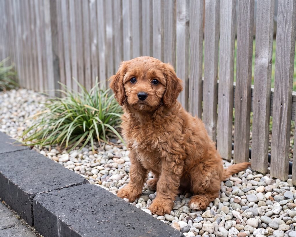 Wren, a Toy F1 Red/Ruby Cavapoo puppy available from Everpine